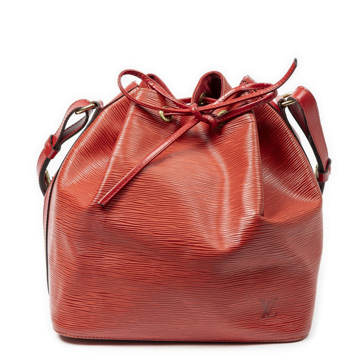 Louis Vuitton Noe Red Epi Bucket Bag