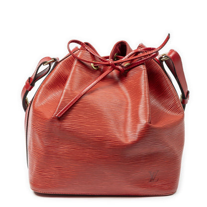 Louis Vuitton Noe Red Epi Bucket Bag