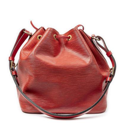 Louis Vuitton Noe Red Epi Bucket Bag — view 5