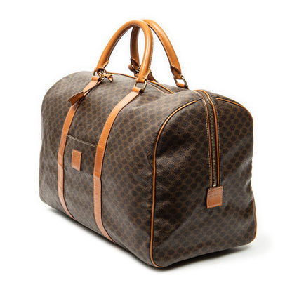 Celine Medium Travel Boston Brown Macadam Canvas Handbag — view 2