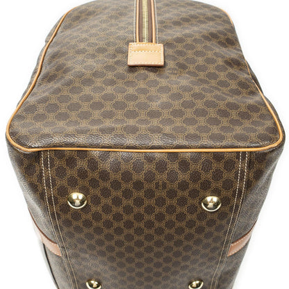 Celine Medium Travel Boston Brown Macadam Canvas Handbag — view 7