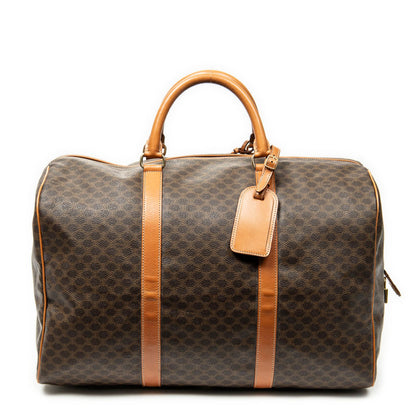 Celine Medium Travel Boston Brown Macadam Canvas Handbag — view 5
