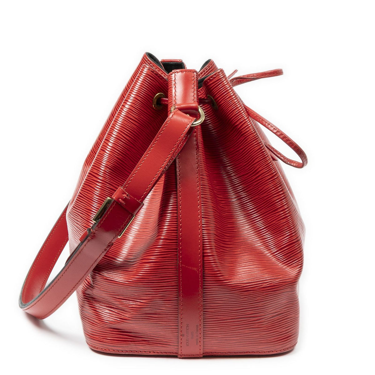 Louis Vuitton Noe Red Epi Bucket Bag — view 4