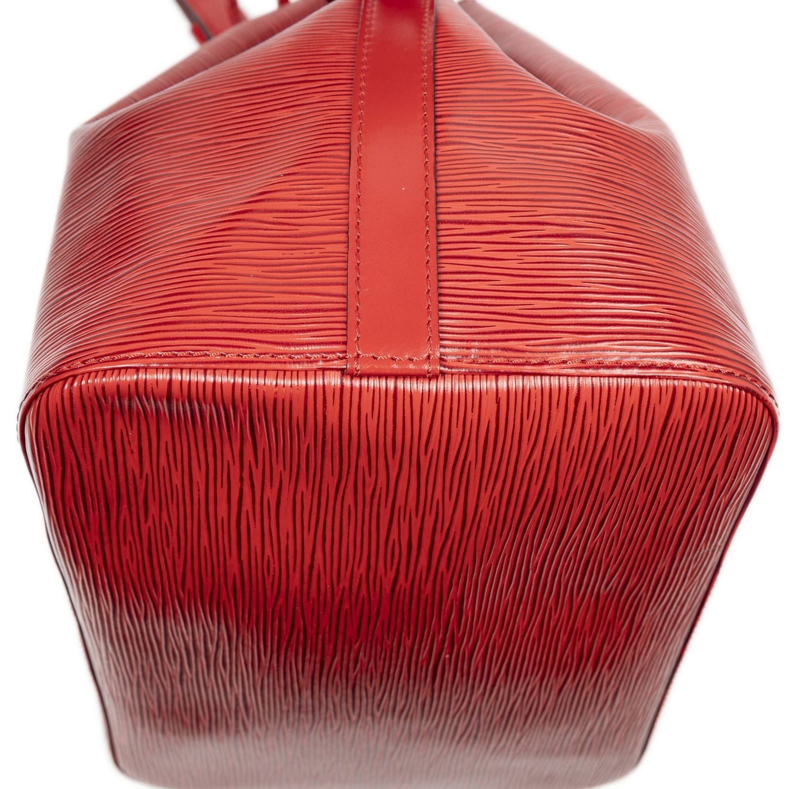 Louis Vuitton Noe Red Epi Bucket Bag — view 7