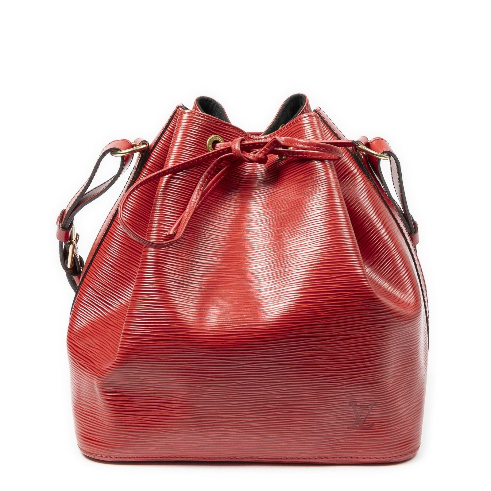 Louis Vuitton Noe Red Epi Bucket Bag