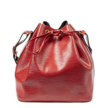 Louis Vuitton Noe Red Epi Bucket Bag