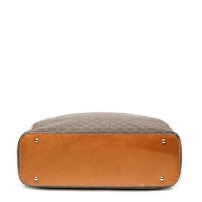 Celine Vintage Dome Top Handle Brown Macadam Canvas Handbag — view 6