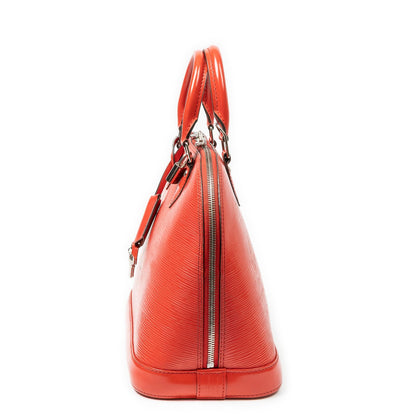 Louis Vuitton Alma Red Epi Handbag — view 3