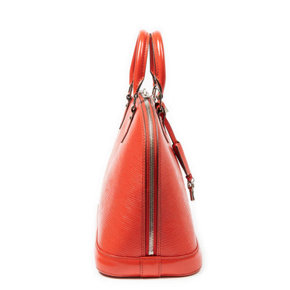 Louis Vuitton Alma Red Epi Handbag — view 4