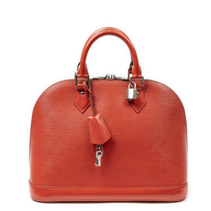 Louis Vuitton Alma Red Epi Handbag