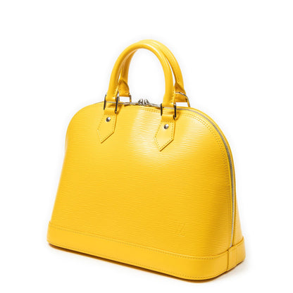 Louis Vuitton Alma Yellow Epi Handbag — view 2