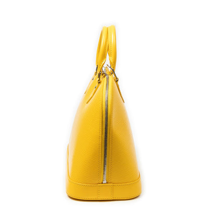 Louis Vuitton Alma Yellow Epi Handbag — view 3