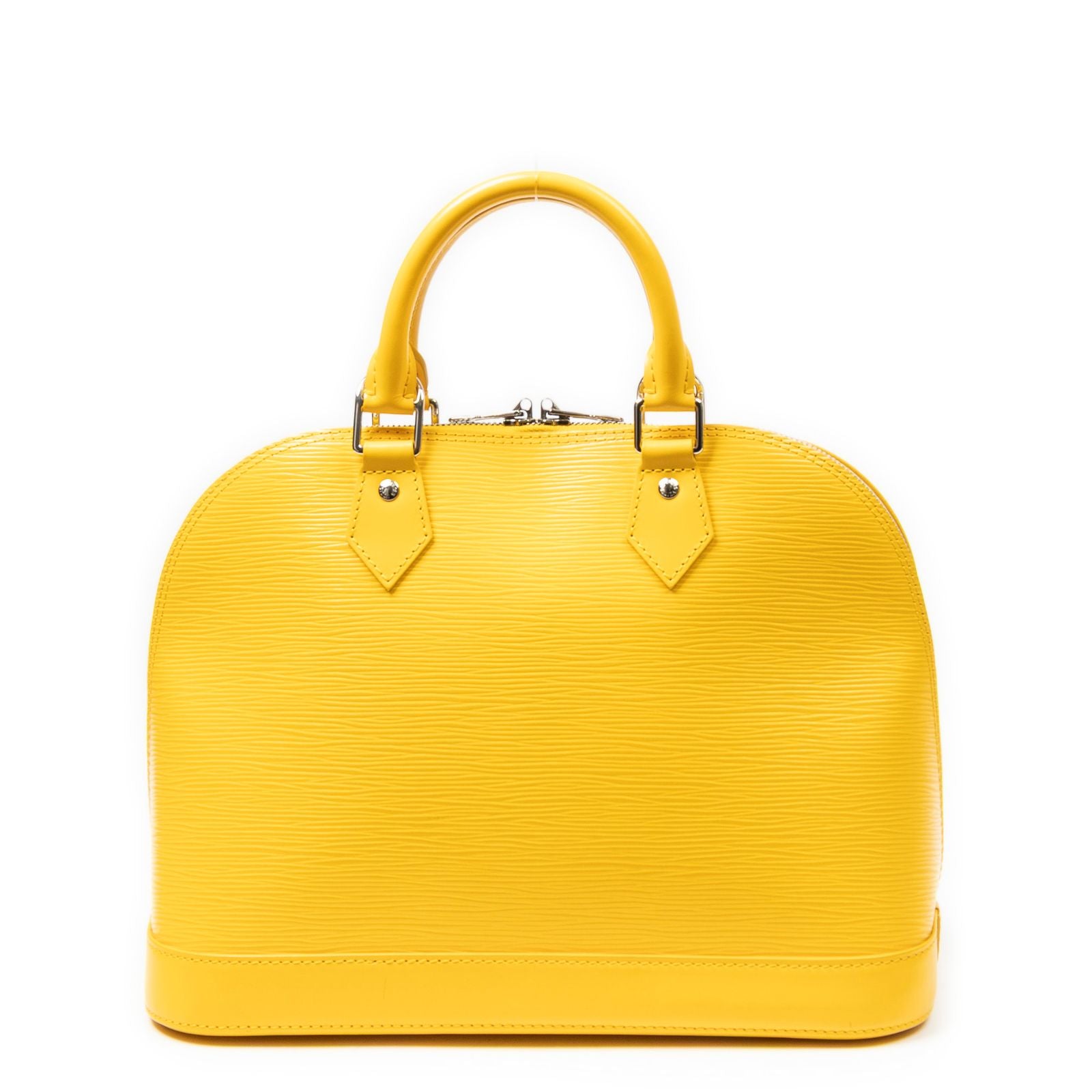 Louis Vuitton Alma Yellow Epi Handbag — view 5
