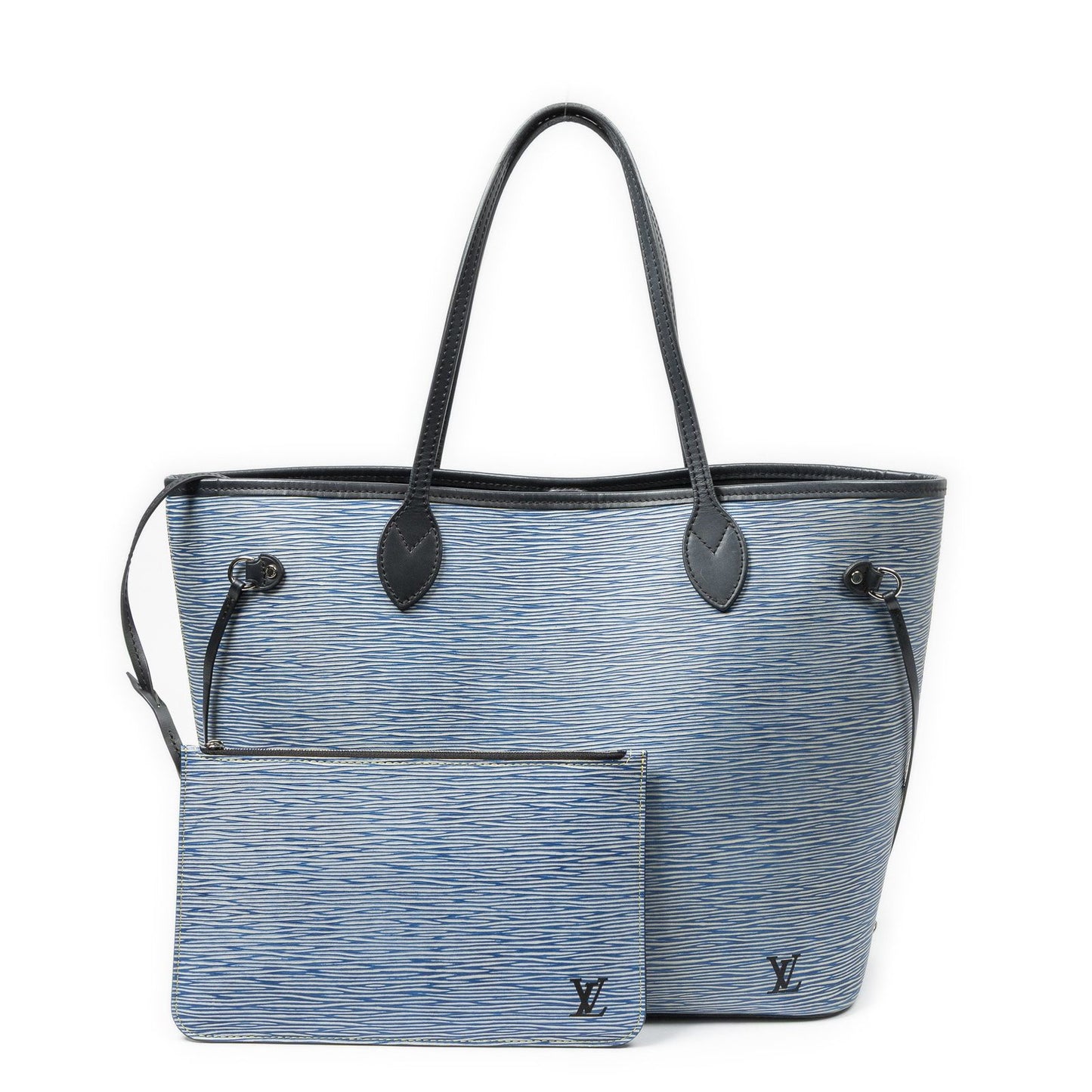 Louis Vuitton Neverfull Blue Denim Tote
