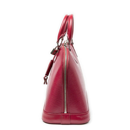 Louis Vuitton Alma Fuchsia Epi Handbag — view 3