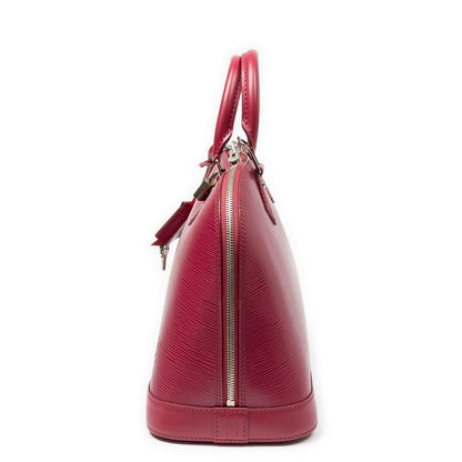 Louis Vuitton Alma Fuchsia Epi Handbag — view 3