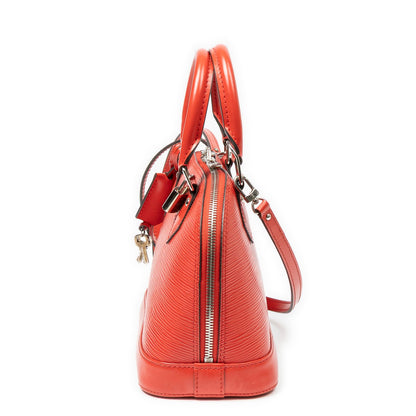 Louis Vuitton Alma Red Epi Handbag — view 3