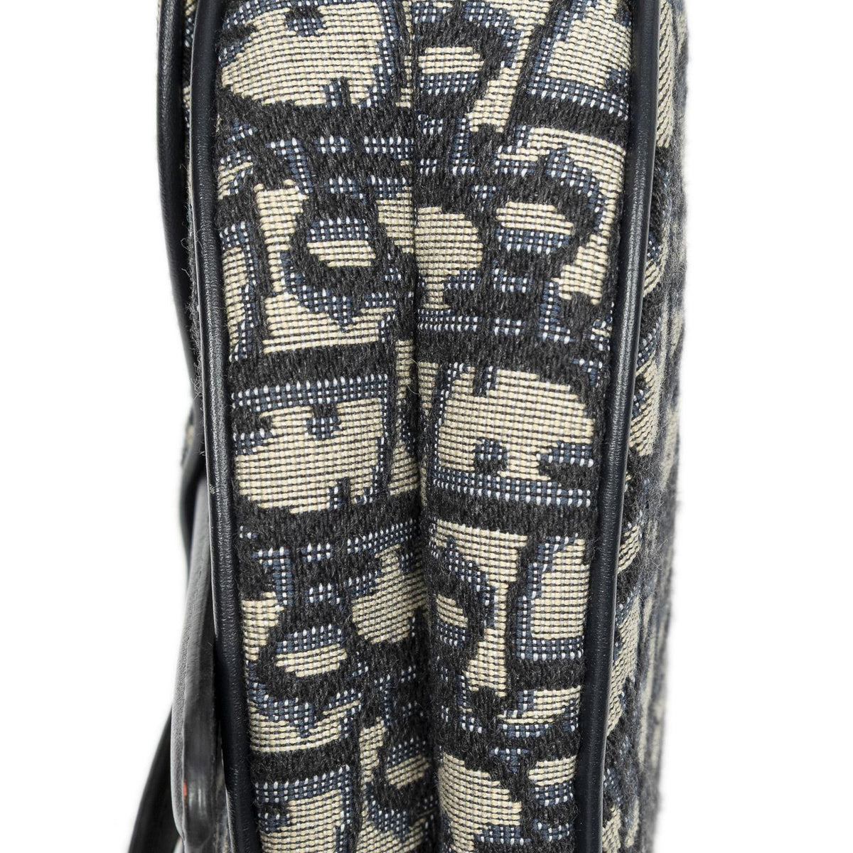 Dior New Saddle Bag Navy Beige Oblique Jacquard Canvas — view 7