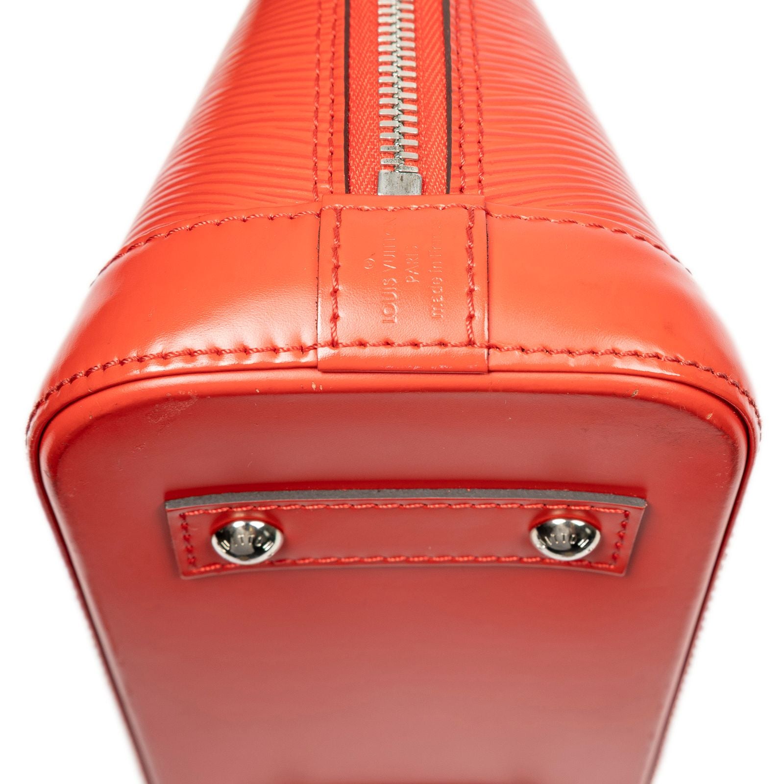 Louis Vuitton Alma Red Epi Handbag — view 7
