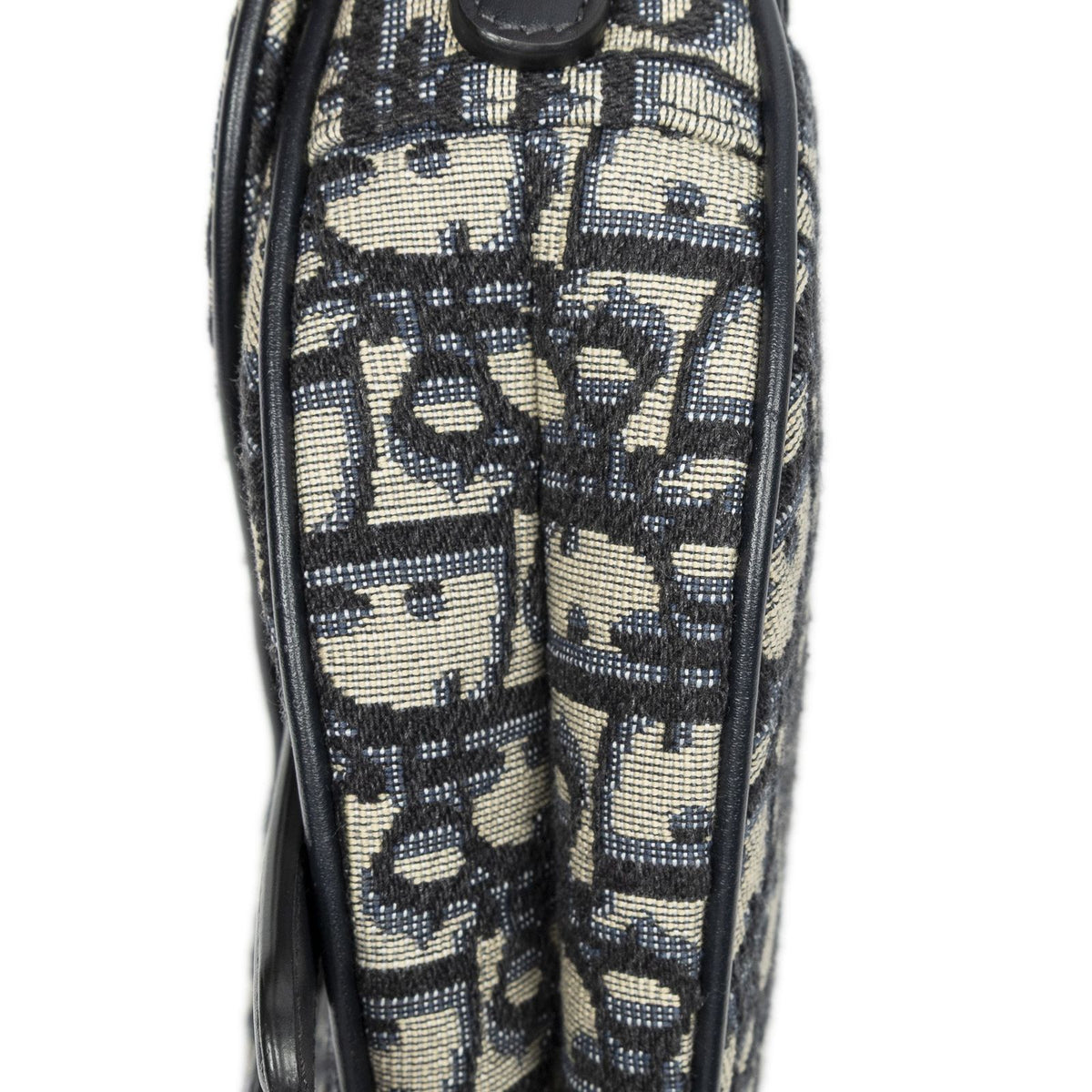 Dior New Saddle Bag Navy Beige Oblique Jacquard Canvas — view 7