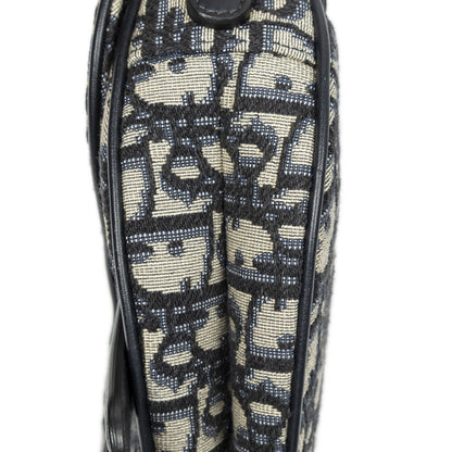 Dior New Saddle Bag Navy Beige Oblique Jacquard Canvas — view 7