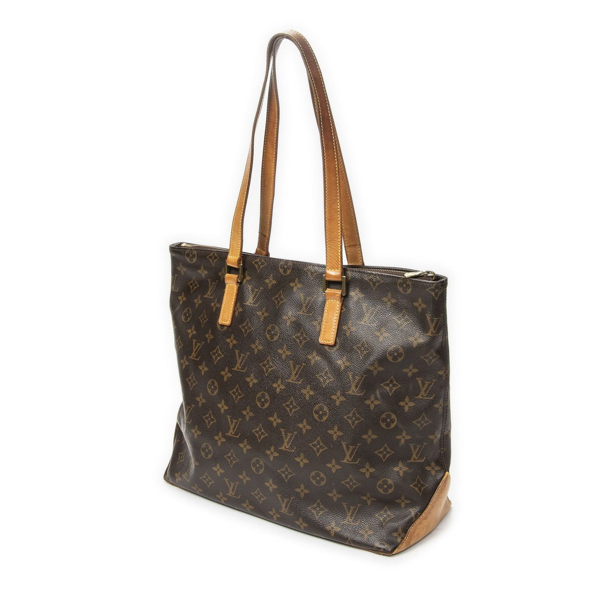 Louis Vuitton Cabas Mezzo Brown Monogram Canvas Tote — view 2