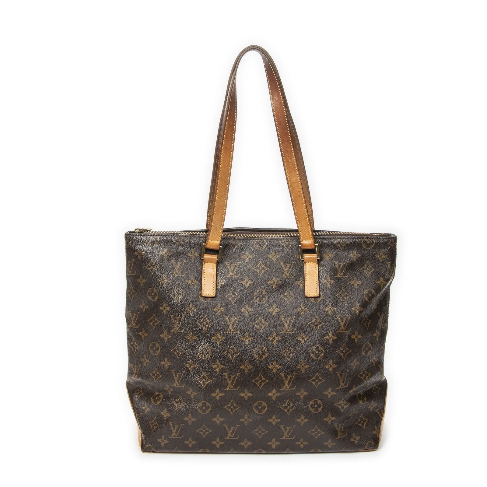 Louis Vuitton Cabas Mezzo Brown Monogram Canvas Tote — view 5