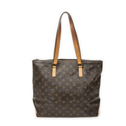Louis Vuitton Cabas Mezzo Brown Monogram Canvas Tote — view 5