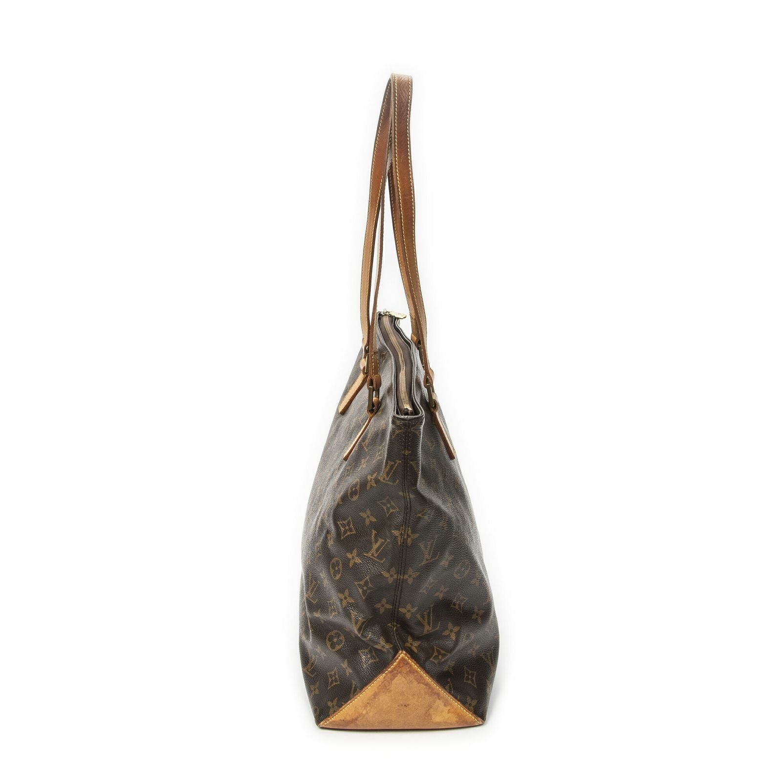 Louis Vuitton Cabas Mezzo Brown Monogram Canvas Tote — view 4