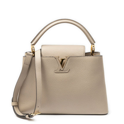 Louis Vuitton Capucines Taupe Taurillon Clemence Leather Handbag