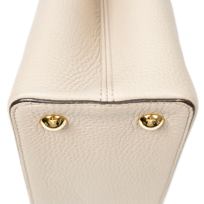 Louis Vuitton Capucines Taupe Taurillon Clemence Leather Handbag — view 7