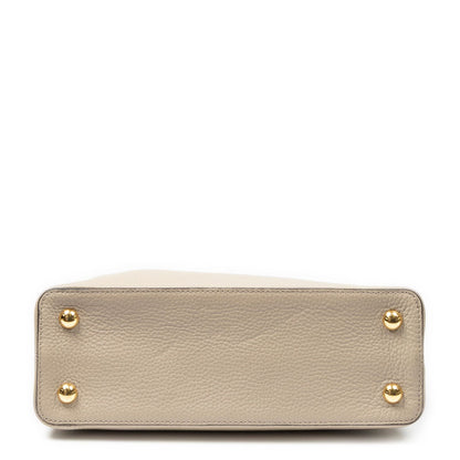 Louis Vuitton Capucines Taupe Taurillon Clemence Leather Handbag — view 6