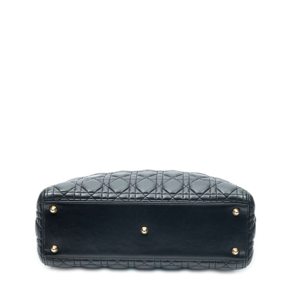 Dior Large Lady Dior Zip Black Cannage Lambskin Leather Handbag — view 6