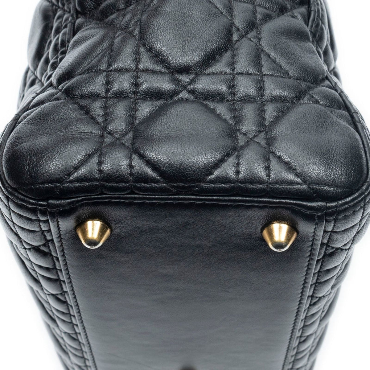 Dior Large Lady Dior Zip Black Cannage Lambskin Leather Handbag — view 7