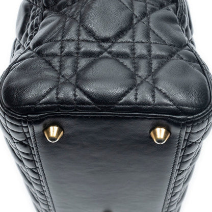 Dior Large Lady Dior Zip Black Cannage Lambskin Leather Handbag — view 7