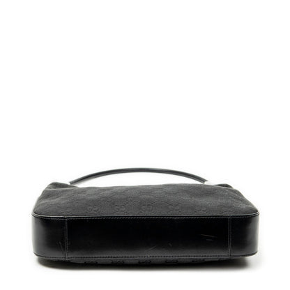 Gucci Shoulder Zip Hobo Black GG Canvas — view 6