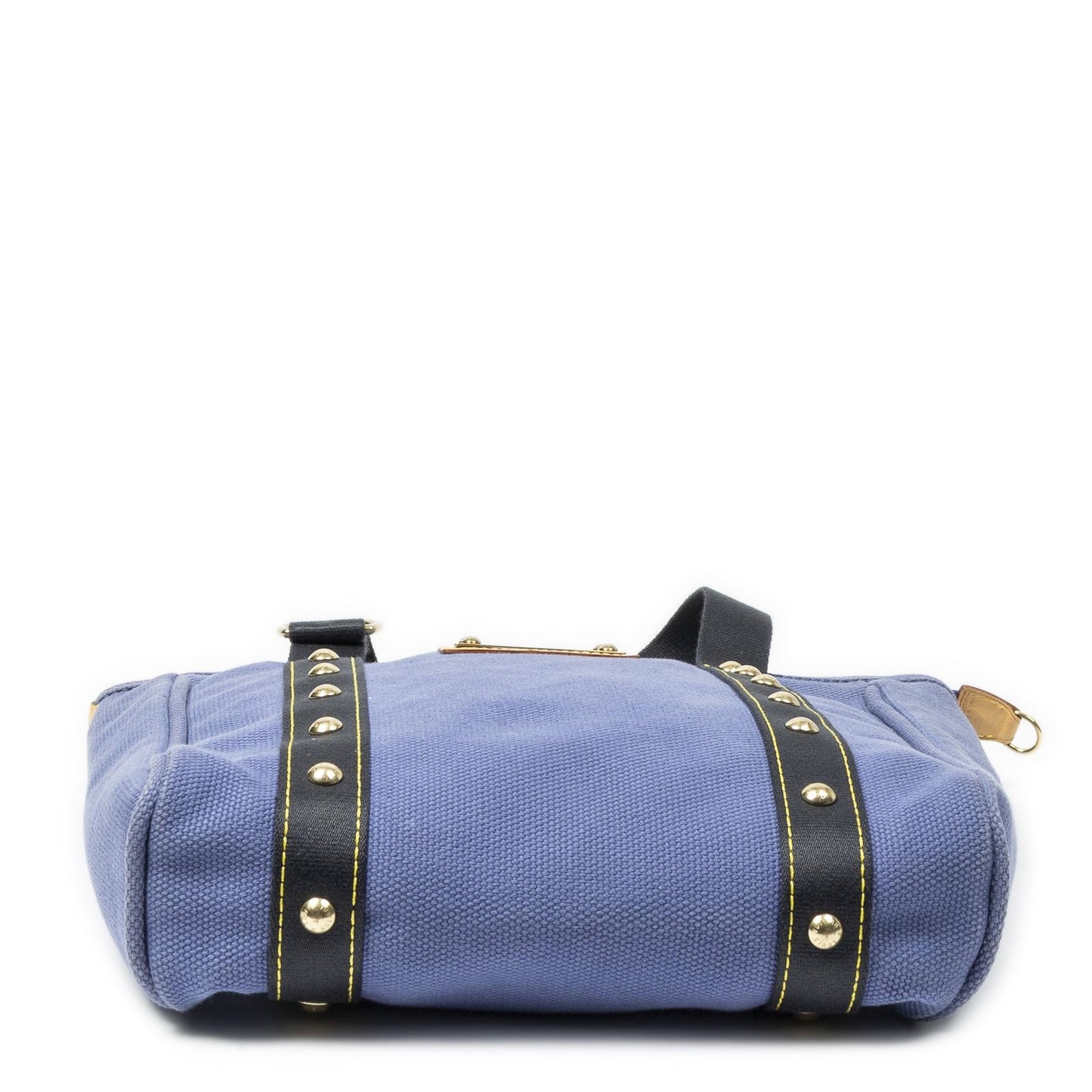 Louis Vuitton Antigua Cabas Purple Navy Blue Woven Canvas Shoulder Bag — view 6