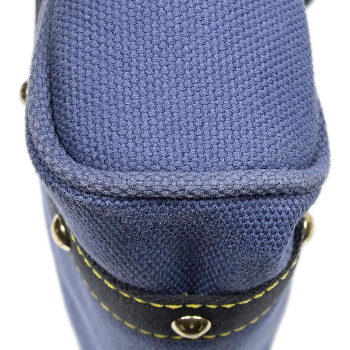 Louis Vuitton Antigua Cabas Purple Navy Blue Woven Canvas Shoulder Bag — view 7