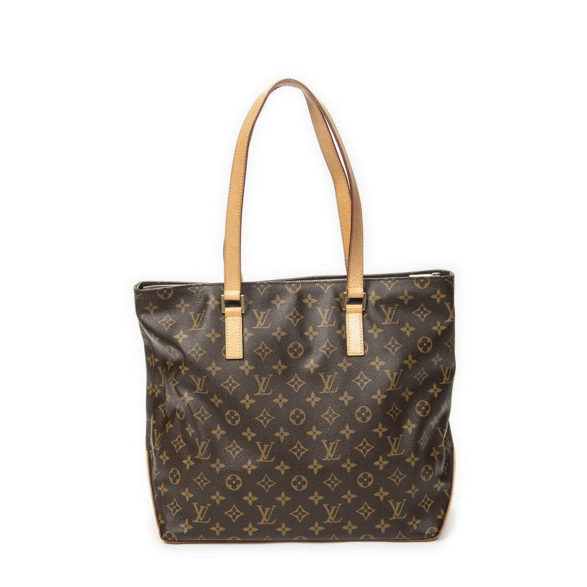 Louis Vuitton Cabas Mezzo Brown Monogram Canvas Tote — view 5