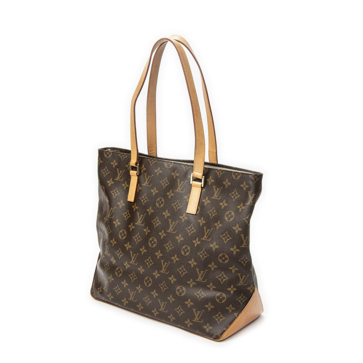 Louis Vuitton Cabas Mezzo Brown Monogram Canvas Tote — view 2