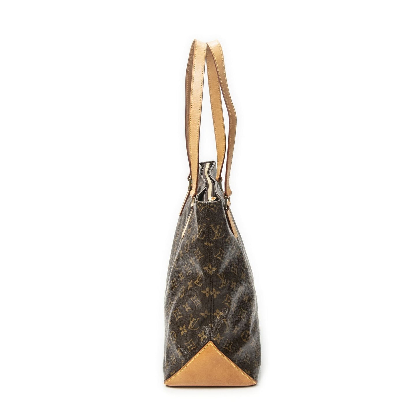 Louis Vuitton Cabas Mezzo Brown Monogram Canvas Tote — view 4