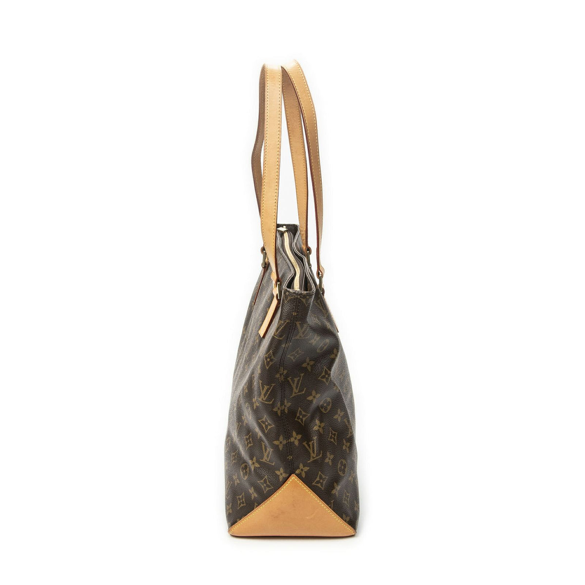 Louis Vuitton Cabas Mezzo Brown Monogram Canvas Tote — view 3