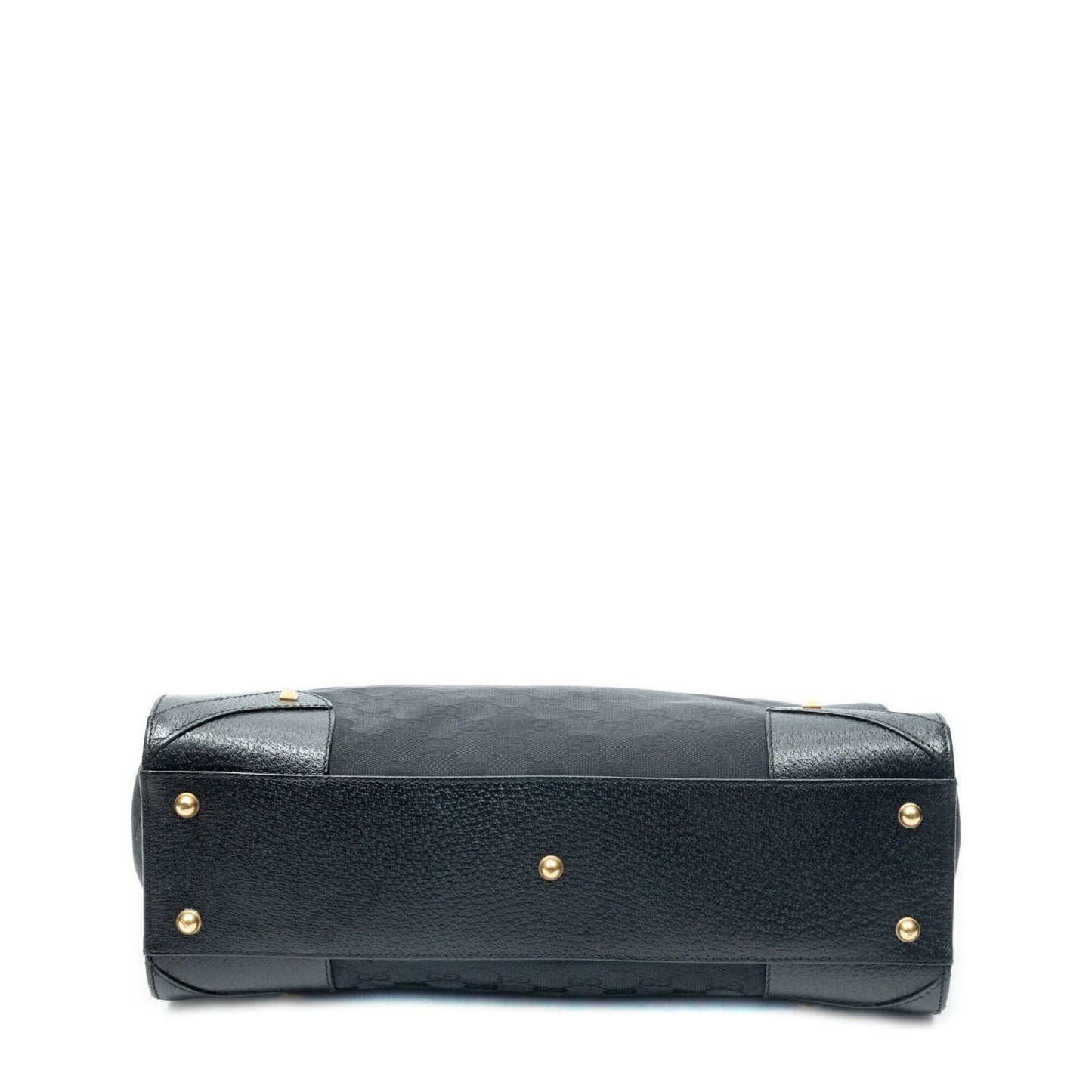Gucci Nail Head Tote Black GG Canvas — view 6