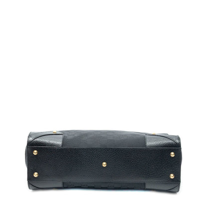 Gucci Nail Head Tote Black GG Canvas — view 6
