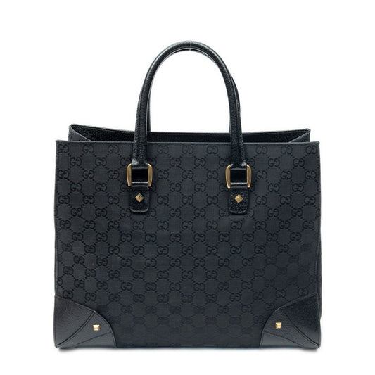 Gucci Nail Head Tote Black GG Canvas
