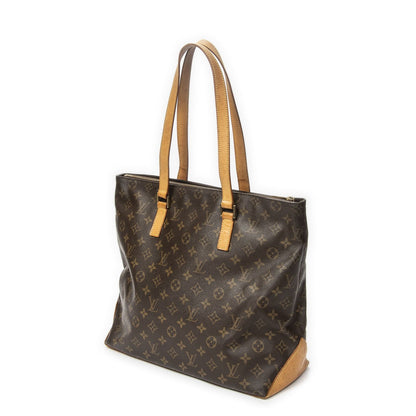 Louis Vuitton Cabas Mezzo Brown Monogram Canvas Tote — view 2