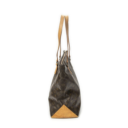 Louis Vuitton Cabas Mezzo Brown Monogram Canvas Tote — view 4