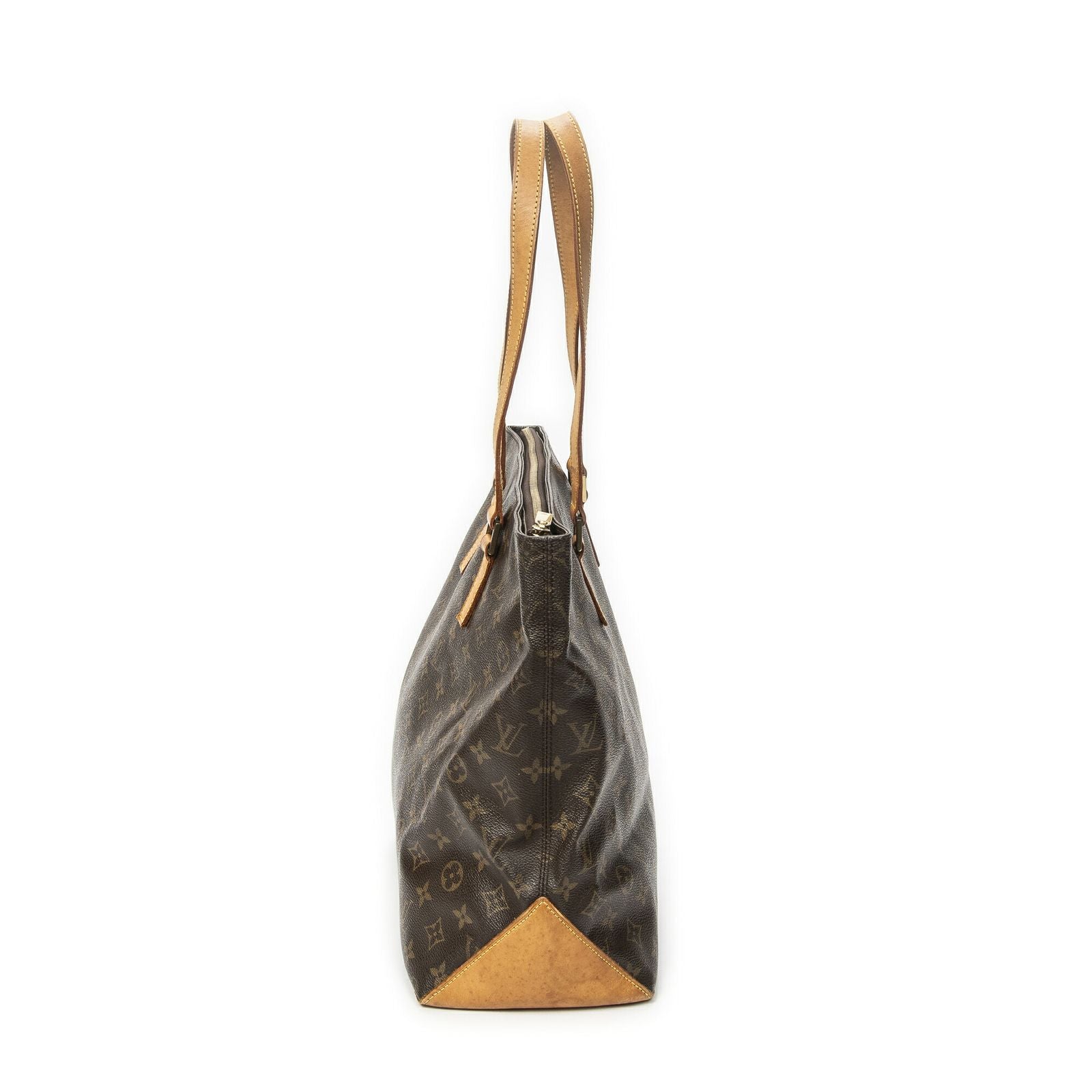 Louis Vuitton Cabas Mezzo Brown Monogram Canvas Tote — view 3