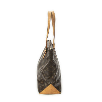 Louis Vuitton Cabas Mezzo Brown Monogram Canvas Tote — view 3