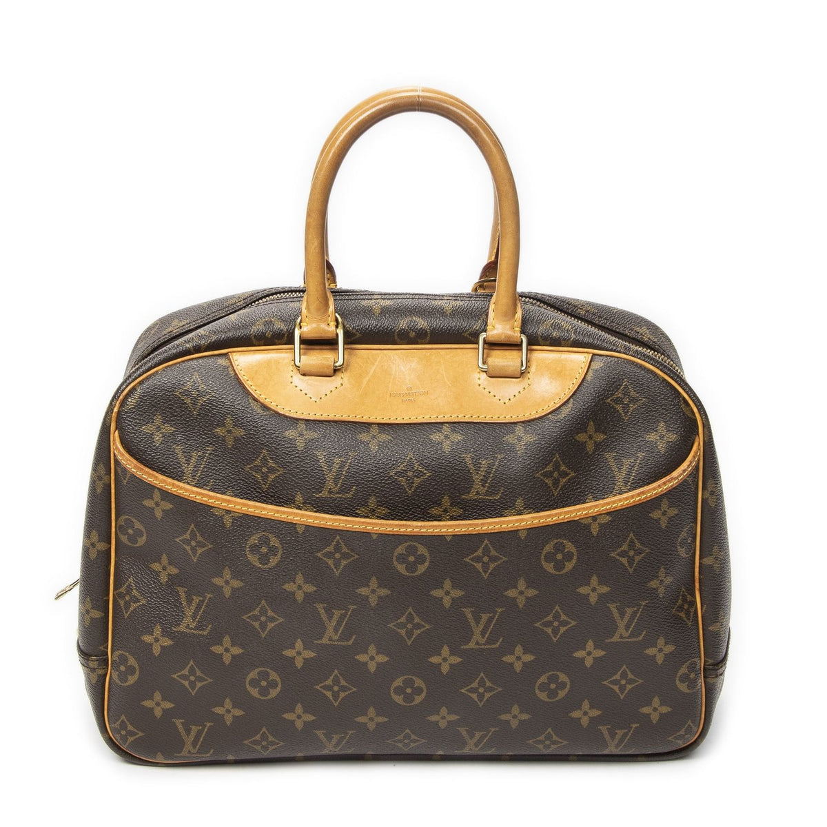Louis Vuitton Deauville Brown Monogram Canvas Handbag